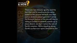 Why Dont I Feel The Earth Spinning?