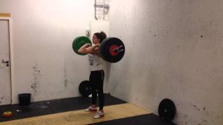 Power clean + clean + split jerk: 80 x 1+1+1 by Mia Åkerlund