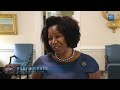 Ruby Bridges visits with the President and her portrait