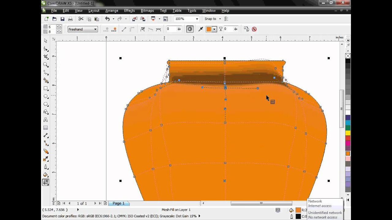 Corel Draw mesh tool tutorials - YouTube