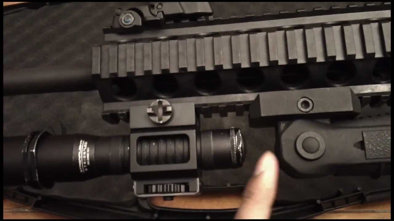 ar 15 style flashlight rail mount youtube ar rail light mount