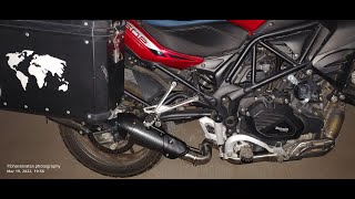 After market exhaust modification for Benelli TRK 502