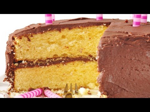 VIDEO : yellow butter cake recipe demonstration - joyofbaking.com - recipehere: http://www.joyofbaking.com/yellowbuttercake.html stephanie jaworski of joyofbaking.com demonstrates how to make ...