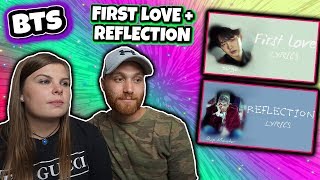 BTS Suga - 'First Love'  and BTS Rap Monster (Rm) - 'Reflection'  Lyric Reaction