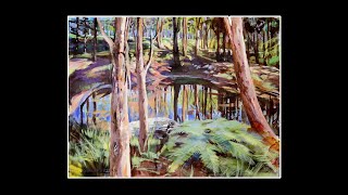Part 3: Backyard Dam Acrylic Landscape: Step-by-step Real Time Painting Tutorial.