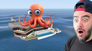 DEV AHTAPOT FRANKLININ EVINI KAÇIRDI ELVEDA FRANKLIN - GTA 5 MODS