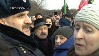 Инцидент на митинге памяти Немцова в Питере