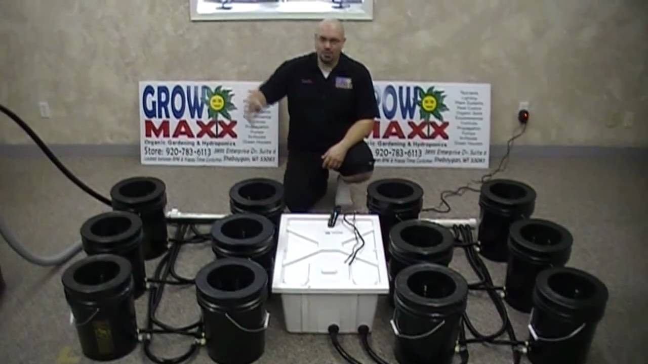 Aeroponic Plant Growing Bucket System, The Maxx Power PRO 12 - YouTube