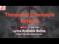 Thenpaandi Cheemayile Karaoke with Lyrics Nayagan