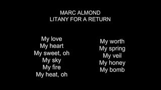 Watch Marc Almond Litany For A Return video