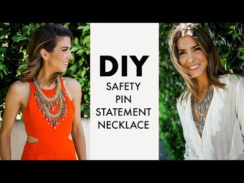 DIY: How To Make a Statement Necklace with SAFETY PINS!? -By Orly Shani - YouTube