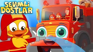 İtfaiyenin Tekerleği Yuvarlak Yeni̇ Sevimli Dostlar Bebek Ve Çocuk Şarkıları Adisebaba Tv