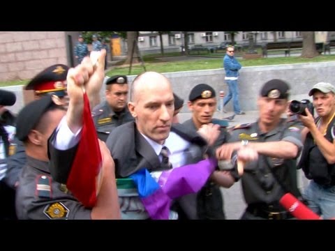 Protest dispersat cu sălbăticie la Moscova