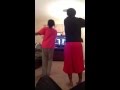 Queen Kay & King Wayne playing on the Kinect