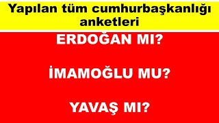 Yapilan Tüm Hurbaşkanliği Anketleri̇