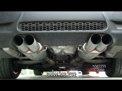 Matte black Bmw M3 E92 with full modified exhaust system lovely sound