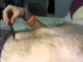 Knife Play on my Hairy Navel