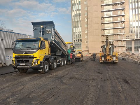 АВТОГРАН, ул.Амосова: Земляные работы и асфальтирование: Самосвал VOLVO 420 FMX ✨ Экскаватор CATF2