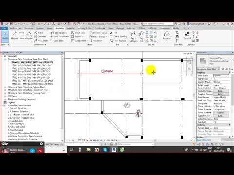 Tập học revit kết cấu - Vẽ thép sàn phương án 1