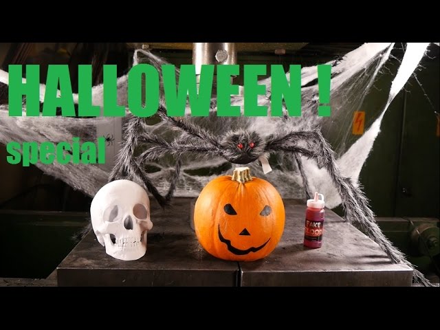Crushing Halloween With Hydraulic Press - Video