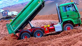 RC CONSTRUCTION SITE ACTION I RC TRUCK STUCK I RC TRUCK MEETING I MAN