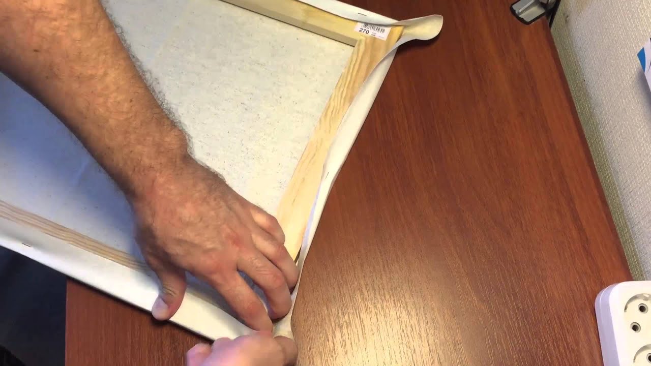 Как натянуть холст на подрамник без степлера Как натянуть холст на подрамник без степлера