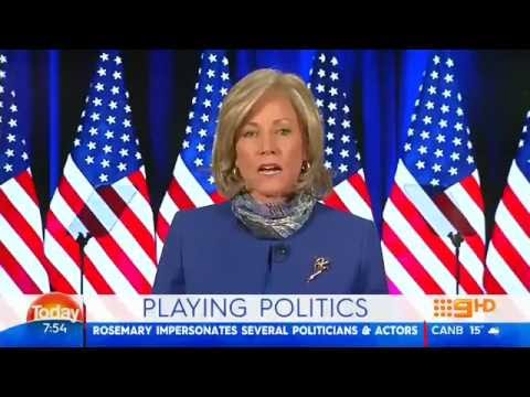 Hillary Clinton Impersonator Rosemary Watson on Today Show Australia