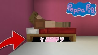 PEPPA PIG APPARAIT SOUS MON LIT DANS MINECRAFT !! 😰 | (Base Secrète Troll)
