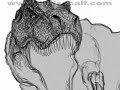 Painting T-rex... trying the Genius Tablet.