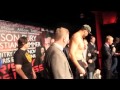 EXCLUSIVE ON STAGE ANGLE OF TYSON FURY'S BUST UP WITH CHRISTIAN HAMMER AT WEIGH IN (NEW FOOTAGE)