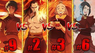 Whos The Most Powerful Fire Bender In Avatar? Ranking Every Fire Bender From Weakest To Strongest