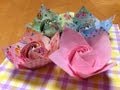 佐藤ローズ四角の達人折り 一重の花びら Sato naomiki rose tatsujinori SinglePetal
