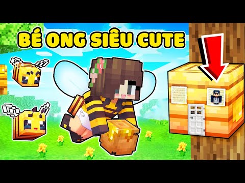 1 Ngày Ốc Làm Bé Ong Siêu Cute Trong Minecraft 🐝 bqThanh Khám Phá Nơi Ở Mới Của Ốc Bên Trong Tổ Ong