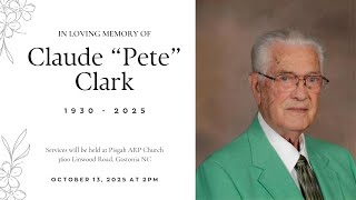 Pete Clark Memorial Service