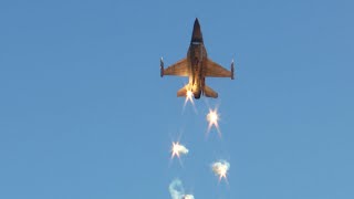 Flares!!! F-16 Tiger Demo Team Poland - Nato Days 2023  - Ostrava Mošnov (Lkmt/Osr) - 16.09.2023