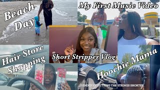 Weekend Vlog My First Music Video, Stripper Vlog, Beach Day With Logan & Friends, Hair Store Haul