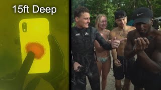 Surprising People With Their Phones I Found Underwater Their Reactions, Priceless