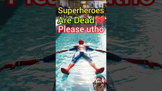 Superheroes Floating Dead In Swimming Pool