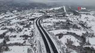 Bolu Dağı Tüneli Havadan Böyle Görüntülendi