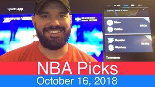 NBA Picks (10-16-18) | Basketball Sports Betting Expert Predictions | Vegas Odds | October 16, 2018