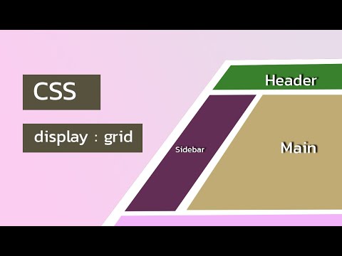 การใช้งาน css display แบบ gird