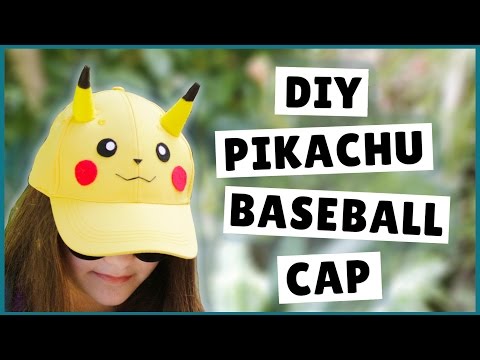 DIY Pikachu Baseball Cap | DIY Pikachu Hat | DIY PokÃ©mon Craft - YouTube