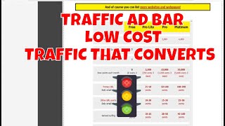 TRAFFIC AD BAR A LOW COST WAY TO ADVERTISE