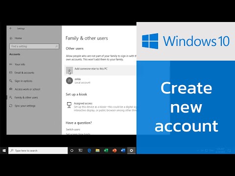 สอน Windows 10: การสร้างบัญชีผู้ใช้ local user account (create a local account)