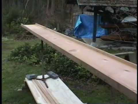 Ripping cedar strips for a homemade kayak