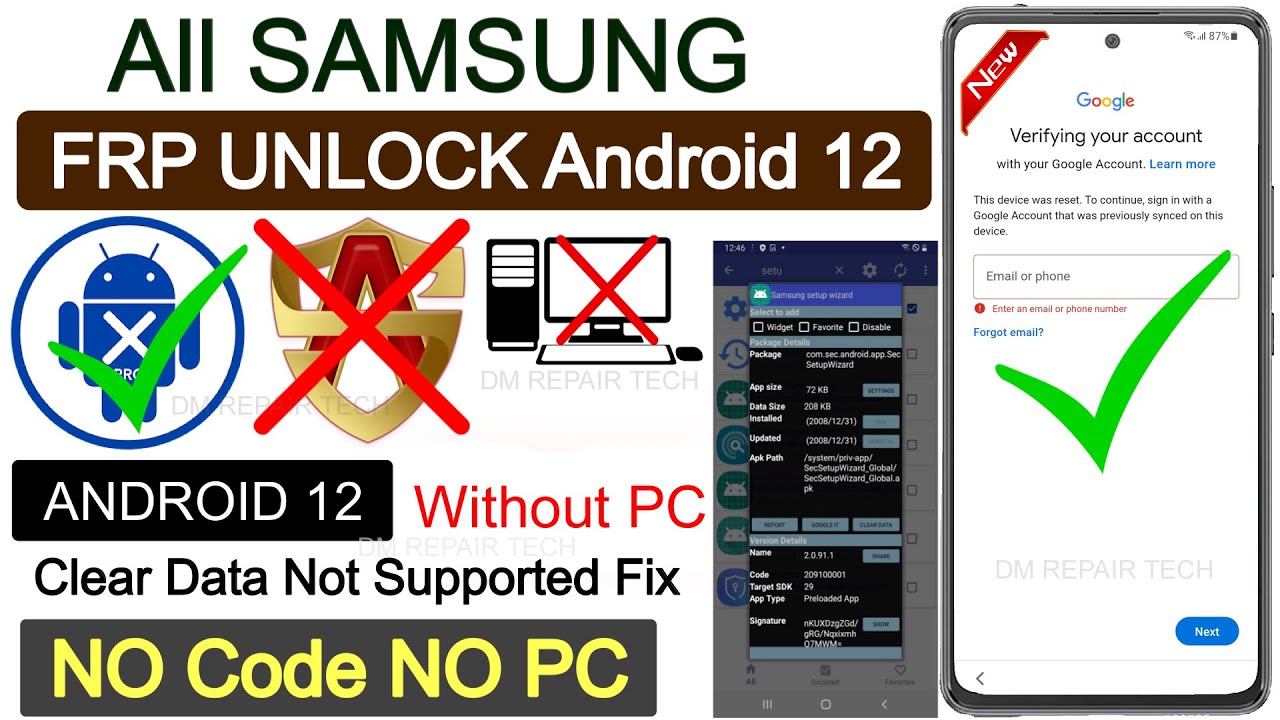 Samsung FRP Bypass clear data not supported | Samsung Samsung FRP Bypass clear data not supported | Samsung