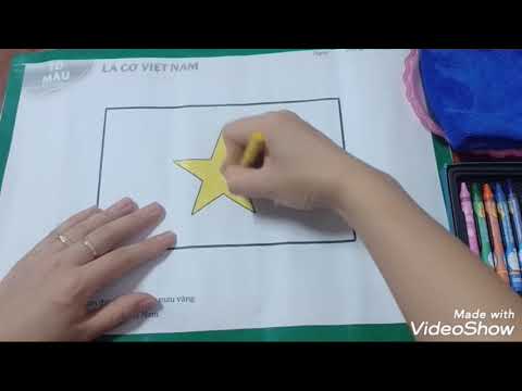 Tạo hình: Tô màu lá cờ - Lớp mầm