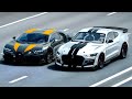 5000HP Ford Mustang 2020 vs Bugatti Chiron SS 300+ at Drag Race 20 KM