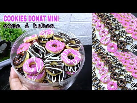 KUE KERING DONAT MINI, CUMA 4 BAHAN TANPA MIXER‼️ Kue Lebaran Terbaru 2022, Donat Cookies