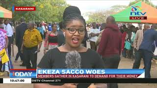 Ekeza Sacco Members Gather In Kasarani To Demand For Their Money